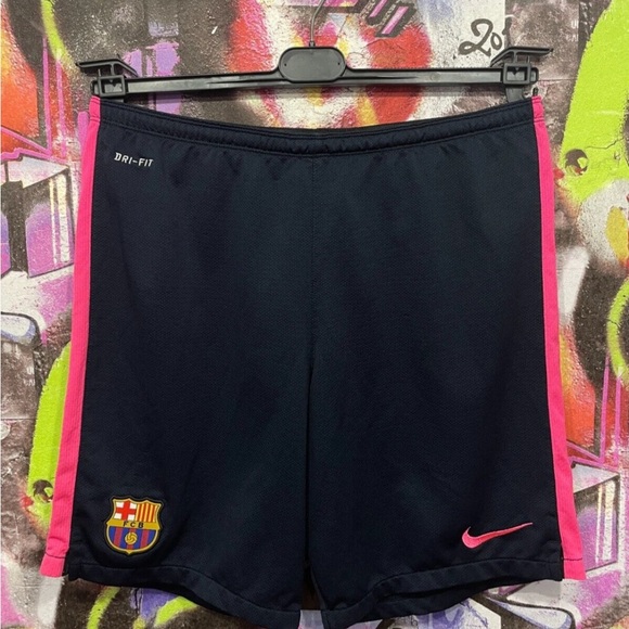 Nike Barcelona Dri-FIT Shorts - Navy and Pink - Picture 1 of 8